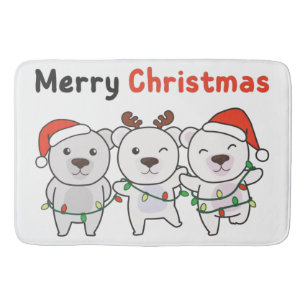 Tapis De Bain Bear Christmas Animals