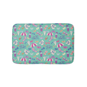 Tapis De Bain Beau motif avec des éléments d'été
