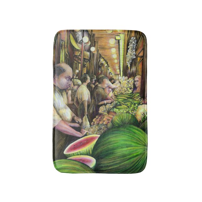 Tapis De Bain Beaucoup d'hommes, beaucoup de melons, Budapest (Devant (Vertical))