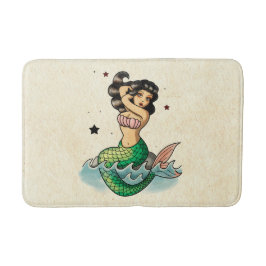 Tapis De Bain Beauté de sirène de vieille école