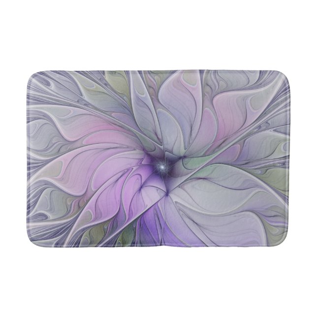 Tapis De Bain Beauté étonnante Fleur d'art Abstrait fractal mode (Devant)