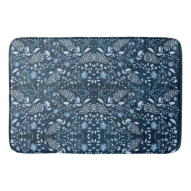 Tapis De Bain Beautiful Wildflower Pattern on Grassy Background (Devant)