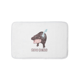 Tapis De Bain Bébé mignon Hippo Moo Deng Bouncy Pig en thaïlanda