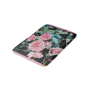 Tapis De Bain Belle Ancienne Roses Roses Roses Rose Mat de bain