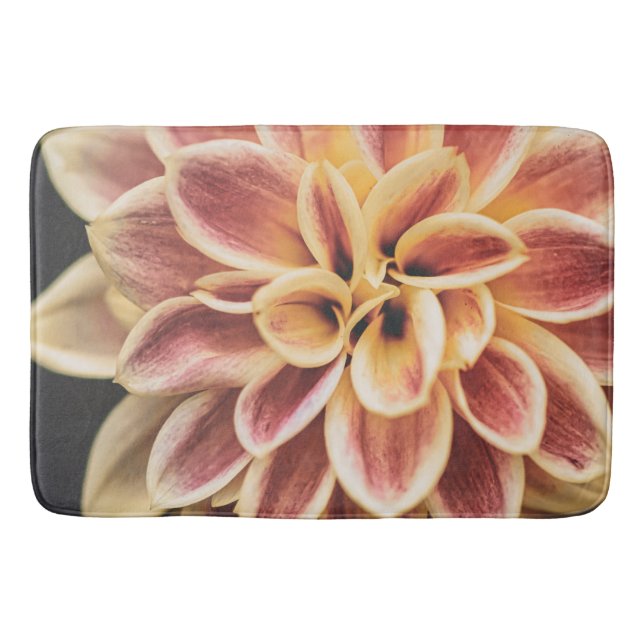 Tapis De Bain Belle fleur Dahlia d'été (Art Floral) (Devant)