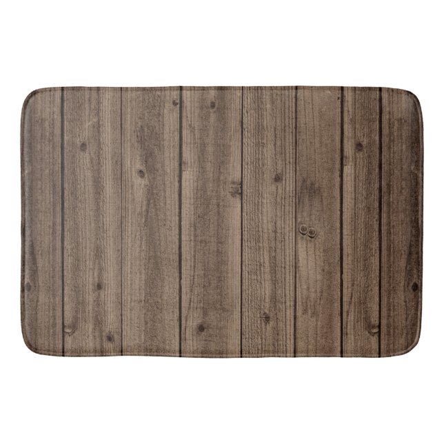 Tapis De Bain Belle texture en bois rustique Brown (Devant)