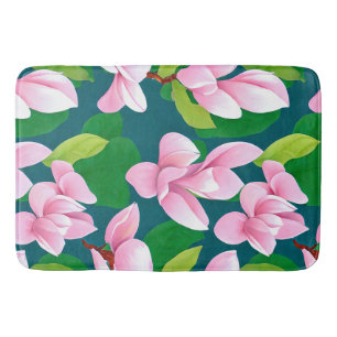 Tapis De Bain Belles fleurs de Magnolia rose