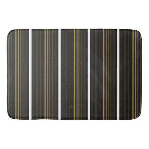 Tapis De Bain Belles rayures jaunes noirs