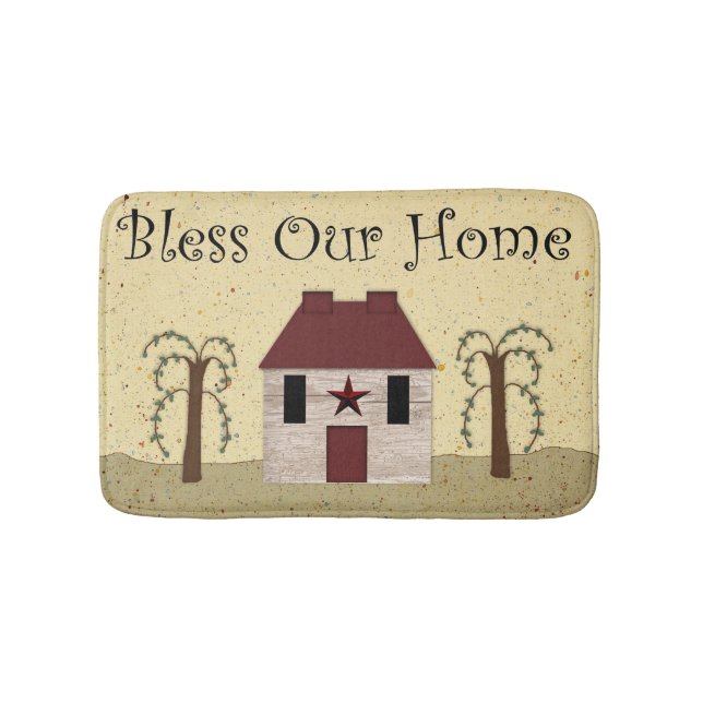 Tapis De Bain Bénir Notre Maison Bain Mat (Devant)