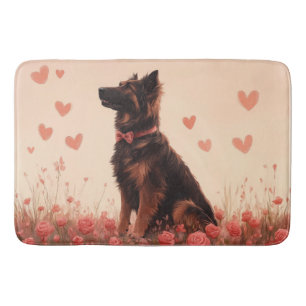 Tapis De Bain Berger d'Anatolie avec des Roses - Saint-Valentin
