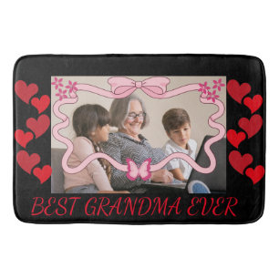 TAPIS DE BAIN BEST GRANDMA JAMAIS AVEC GRANDKIDS PHOTOS