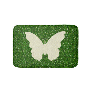 Tapis De Bain Beurre De Dentelle Blanche Sur La Parties scintill