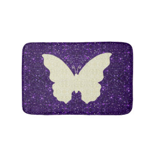 Tapis De Bain Beurre De Dentelle Blanche Sur Mat De Bain À Parti