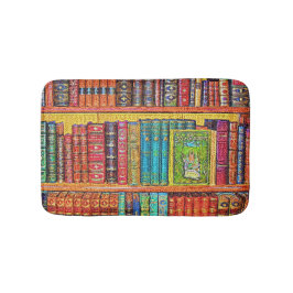 Tapis De Bain Bibliothèque Livres Bath Mat