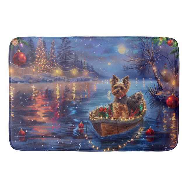 Tapis De Bain Biewer Terrier Noël Festive Voyage (Devant)