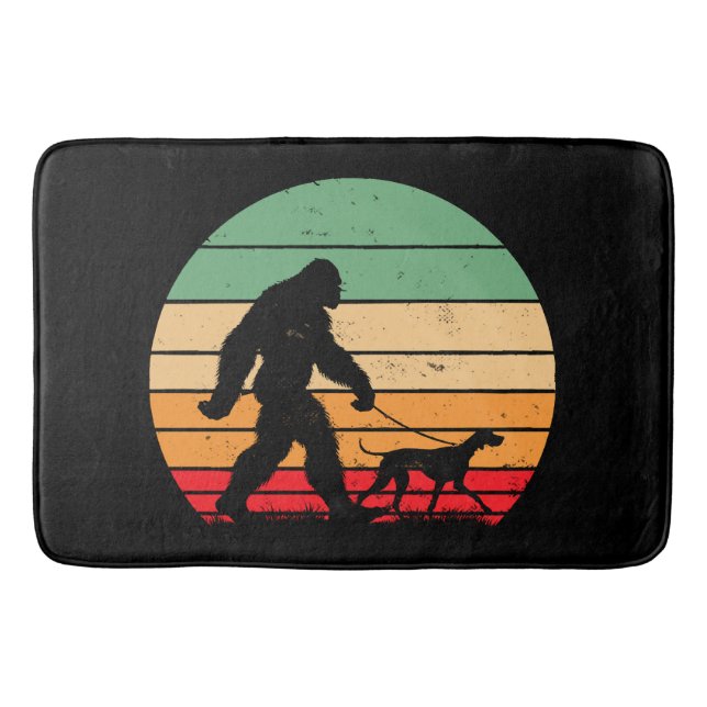Tapis De Bain Bigfoot Marcher Allemand Pointeur à cheveux court  (Devant)