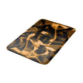 Tapis De Bain Bizarre mélange de rubans brûlés, orange et noir