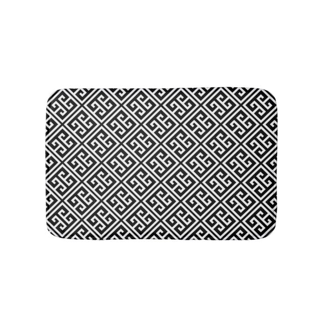 Tapis De Bain Black and White Greek (Devant)