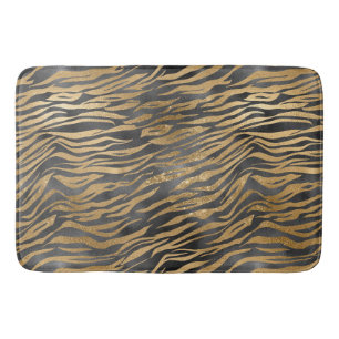 Tapis De Bain Black Glitz Gold Poster de animal