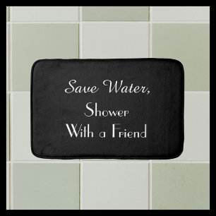 Tapis De Bain Black Save Water Drôle Plush Bain Mat
