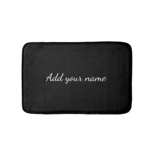 Tapis De Bain Black solid add name text here throw pillo