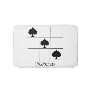 Tapis De Bain Black Spades Tic Tac Toe Thunder_Cove