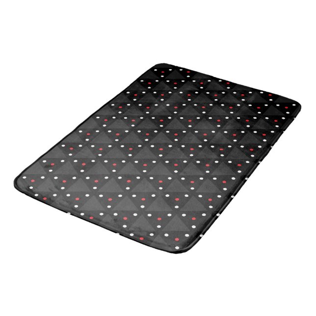 Tapis De Bain Black Triangle UFO Pattern Modern Abstract (Angle)