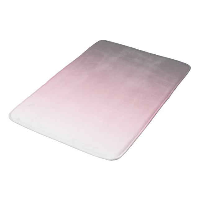 Tapis De Bain Blanc gris rose Ombre (Angle)