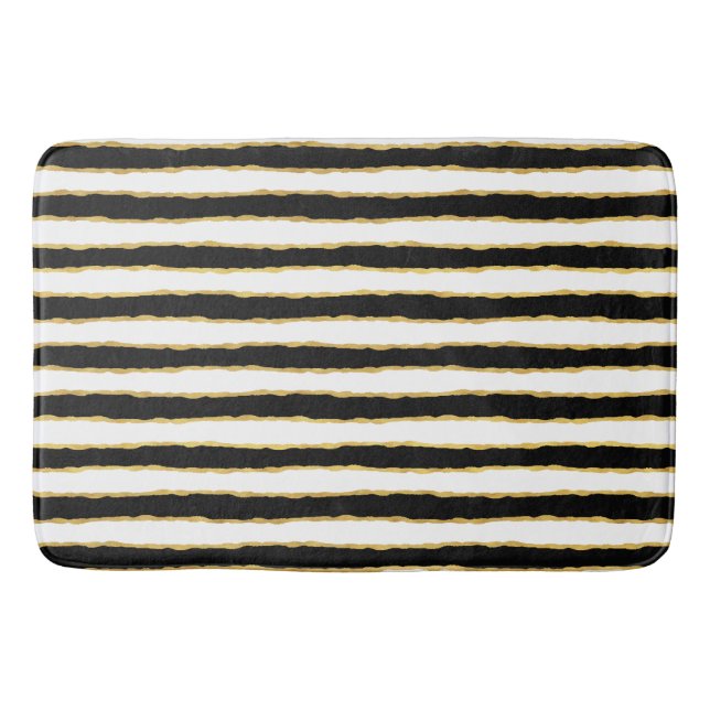 Tapis De Bain Blancs noirs (Devant)
