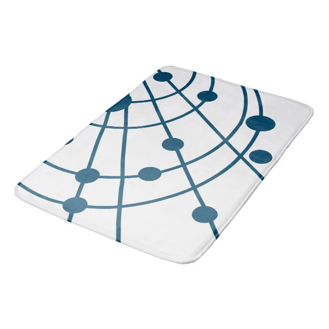 Tapis De Bain Bleu (Angle)