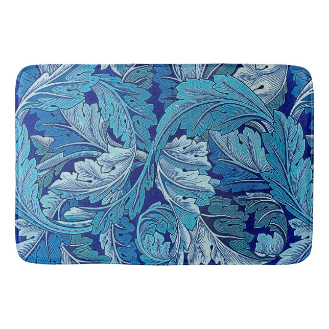 Tapis De Bain Bleu Acanthus (Devant)