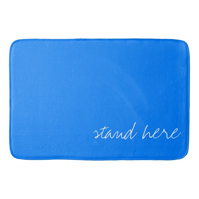 Tapis De Bain bleu azur personnalisé (Devant)
