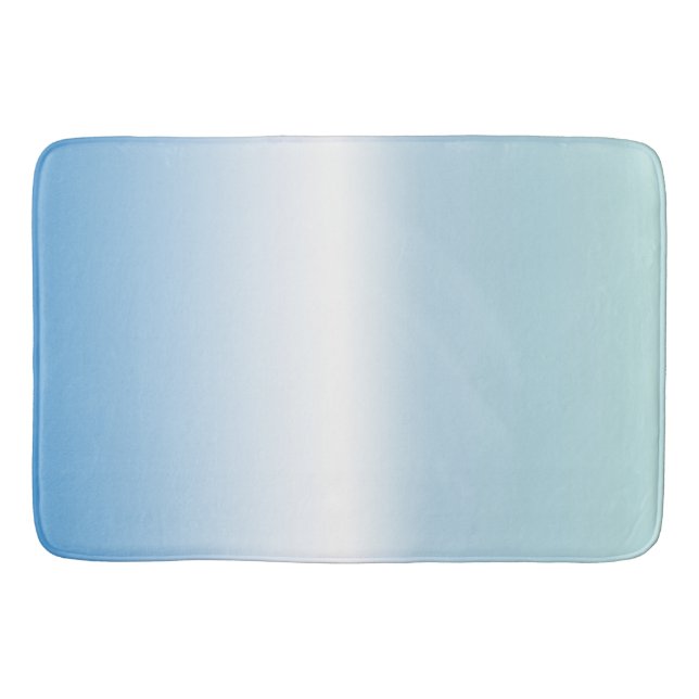 Tapis De Bain Bleu Blanc Ombre Grandes (Devant)