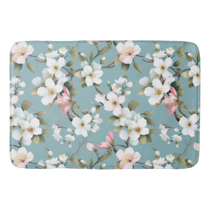 Tapis De Bain Bleu Botanique Dogwood de printemps