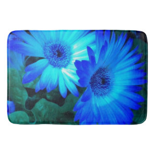 Tapis De Bain Bleu Brillant Mat Bain