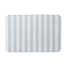 Bleu clair blanc côtier rayé scandinave délavé