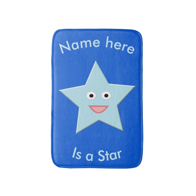 Tapis De Bain Bleu clair Celebration Star Cuisine de bain person (Devant (Vertical))