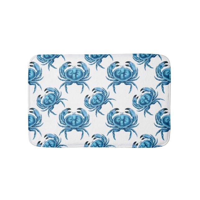Tapis De Bain Bleu Crabes Bord de mer (Devant)