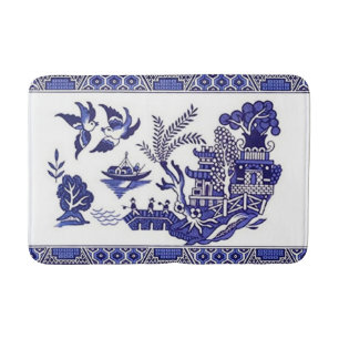 Tapis de bain bleu de couverture de cuisine de