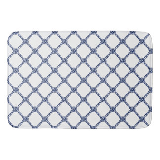 Tapis De Bain Bleu de la Marine Noeuds Nautiques