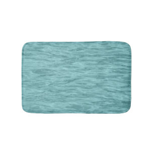 Tapis De Bain Bleu de mer doux Turquoise Aqua Ocean Wave Abstrai