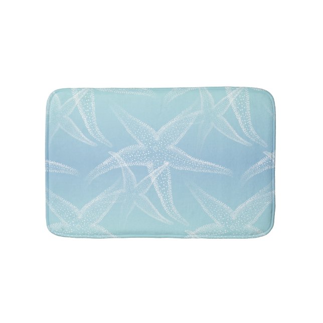 Tapis de bain bleu de plage d'Aqua d'étoiles de (Devant)
