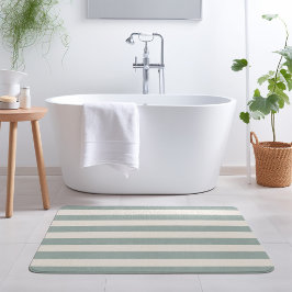 Tapis De Bain Bleu et ivoire | Ferme moderne