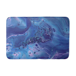 Tapis De Bain Bleu et marbre rose Résumé