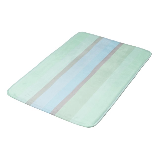 Tapis De Bain Bleu et vert Abstrait (Angle)