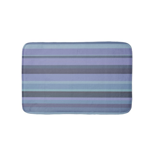 Tapis De Bain Bleu-gris, bandes horizontales (Devant)