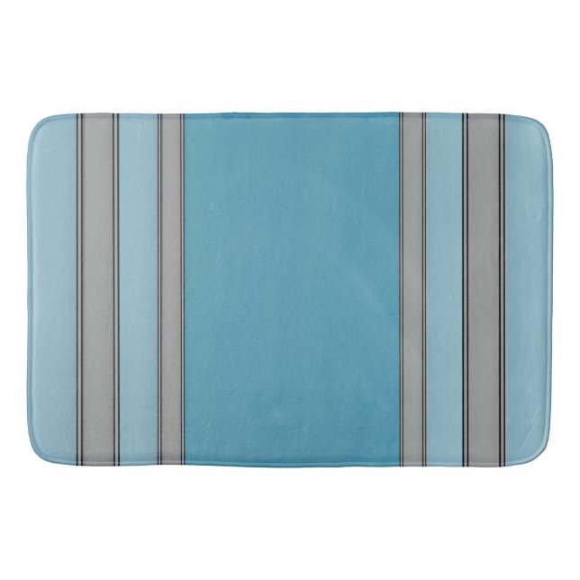 Tapis De Bain Bleu, Gris, Noir simple comme ça (Devant)