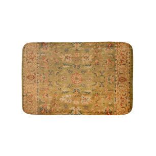 Tapis De Bain Bleu jaune perse vert 