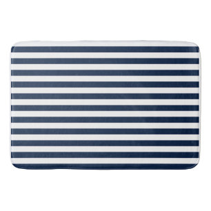 Tapis De Bain Bleu nautique et Bleu Blancs Bain Tapis