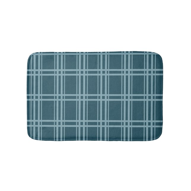 Tapis De Bain Bleu plaid (Devant)